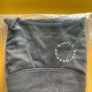 NWT Lalabu Soothe Shirt gray size large nursing baby wearing carrier